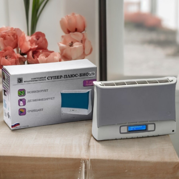 Очиститель воздуха SuperPlus Bio с с LCD-монитором / Озонатор, ионизатор для дома с ЖК-дисплеем